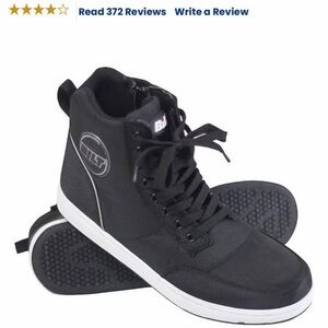 BILT Men's Motorcycle Black Zipper Sneakers
